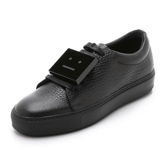 ACNE STUDIOS Adriana Grain Black Sneaker - Picture 1 of 6